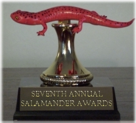 Seventh Annual Salamander Award Trophy.