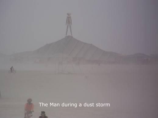 Dusty Burning Man.