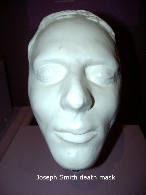 Joseph Smith's death mask - touchable display.