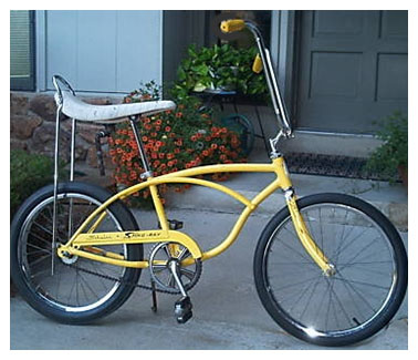 golden stingray bicycle.