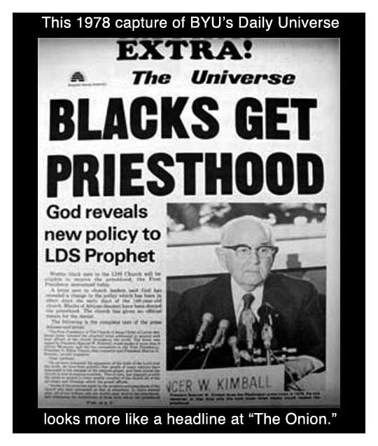 1978 BYU Daily Universe, Blacks get priesthood..