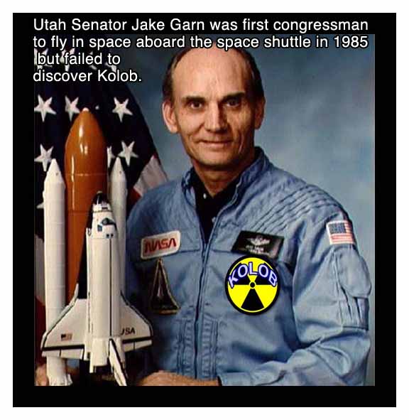 Jake Garn lost in space seeking Kolob.