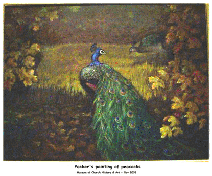 Boyd K Packer peacock painting.