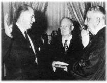 Ezra Taft Benson and Dwight D Eisenhower.