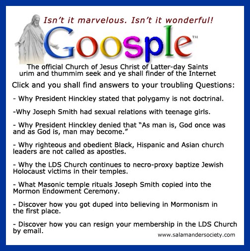 Mormon LDS Google Internet history, facts help people leave church.