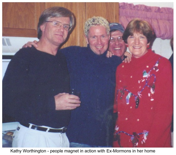 Kathy Worthington hosting Ex-Mormons in her home.