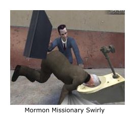 Mormon missionary swirly.