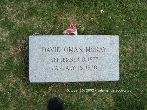 David O McKay grave marker large view.