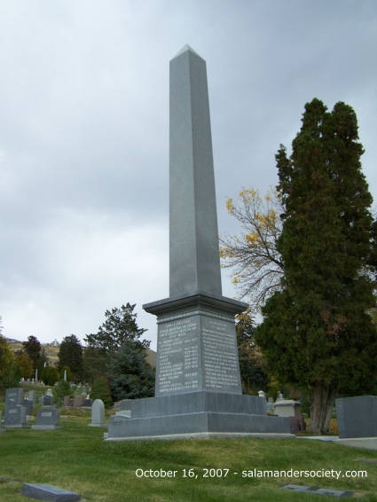 Hyrum Smith monument phallus symbol.