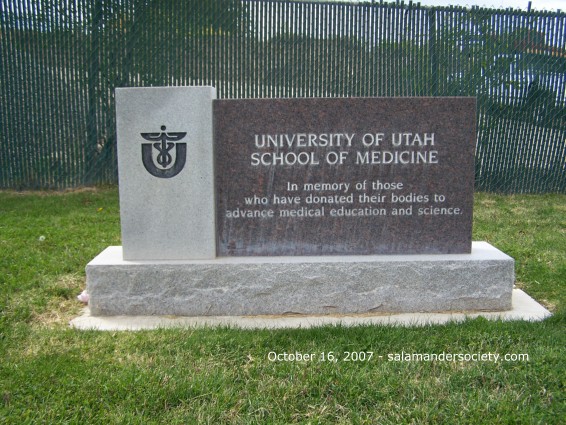 University of Utah School of Medicine body parts marker.