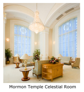 Mormon temple celestial room.
