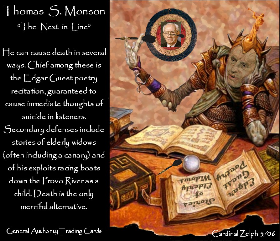 Thomas S Monson Trading Playing Card.