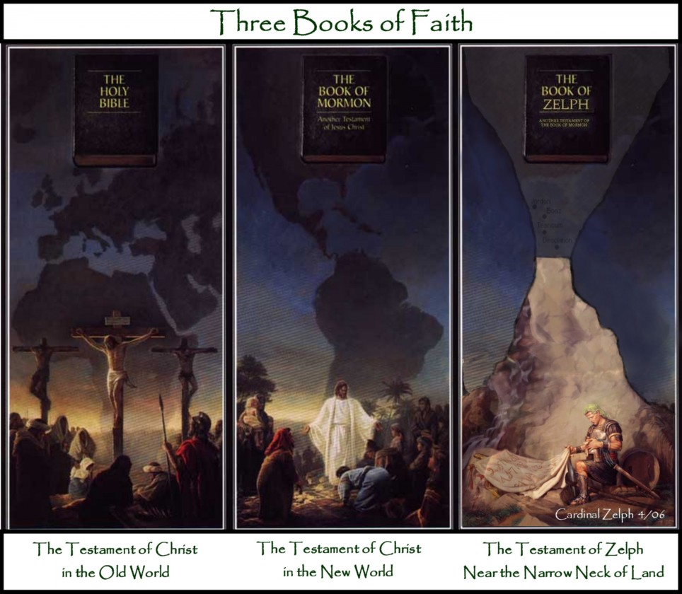 The Three Mormon books of faith.