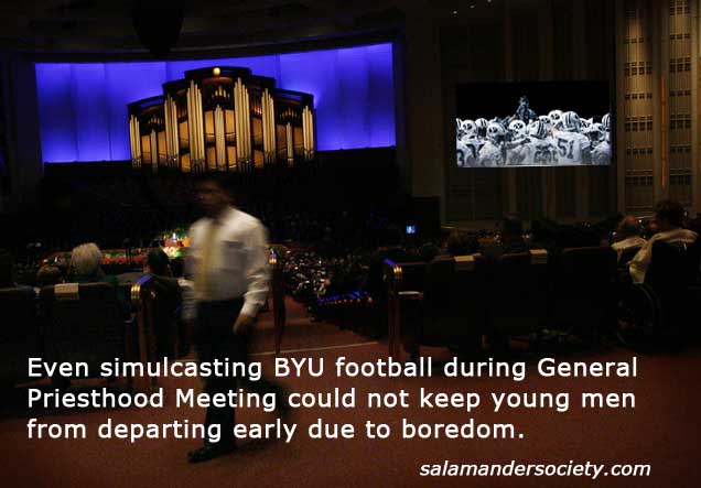 Mormon General Conference boredom BYU football.