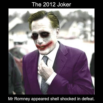 Mitt Romney Joker 2012 shell shocked.