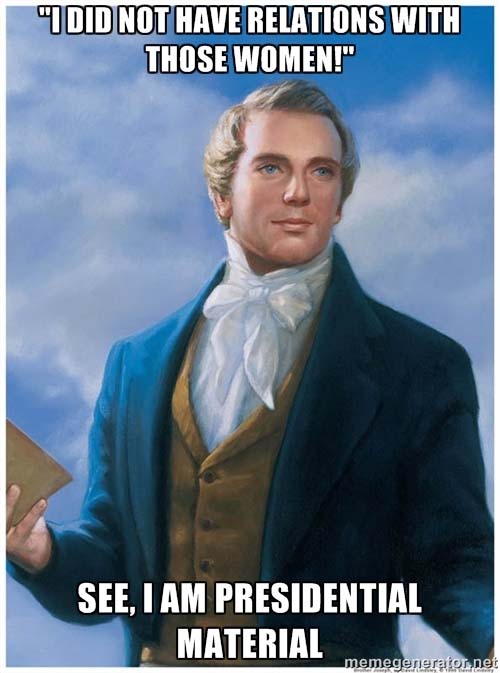 Joseph Smith did not have sexual relations with those women. meme by Skeptical at Recovery from Mormonism.