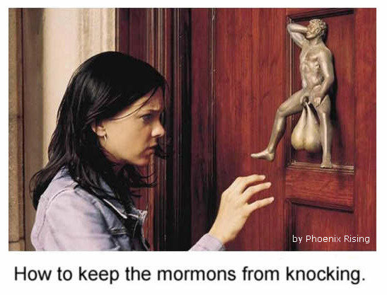 Mormon door knocker stopper.