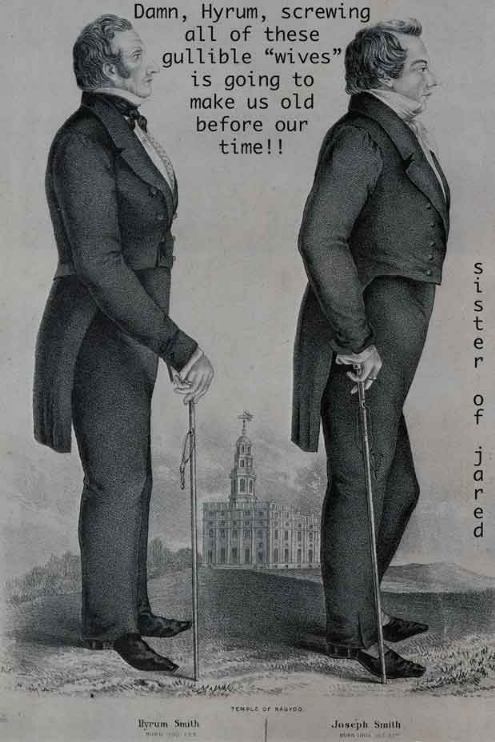 Joseph Smith and Hyrum Smith worn out from screwing young women.