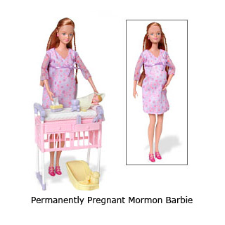 Permanently Pregnant Mormon Barbie.
