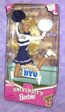 Mormon BYU Barbie doll.