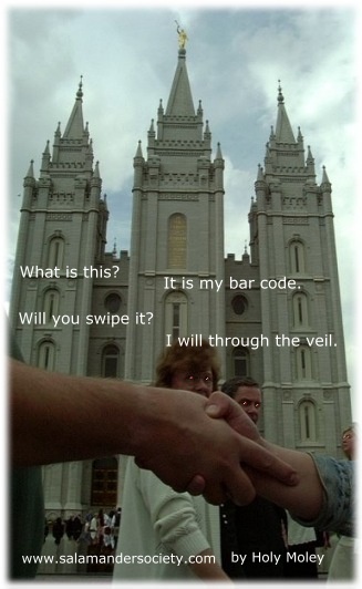 Mormon Temple Recommend Bar Code.