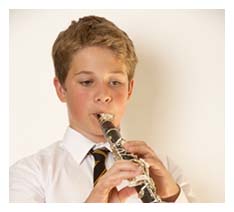 clarinet player.