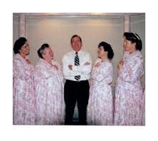 Brother Jessop with four wives.
