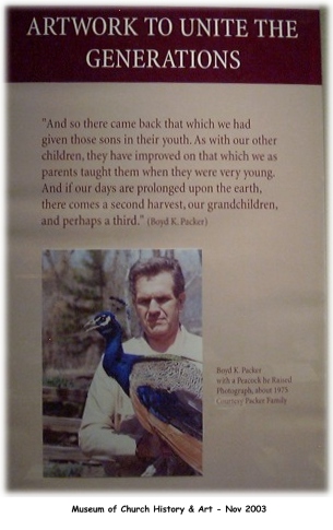 Boyd K Packer artwork to connect the generations.