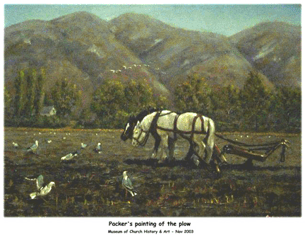 Boyd K Packer plow painting.