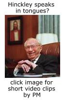 Can Hinckley speak in tongues.