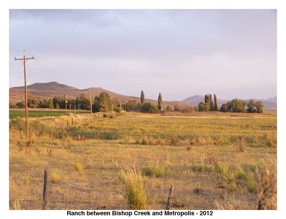 Ranch between Bishop Creek and Metropolis, NV.