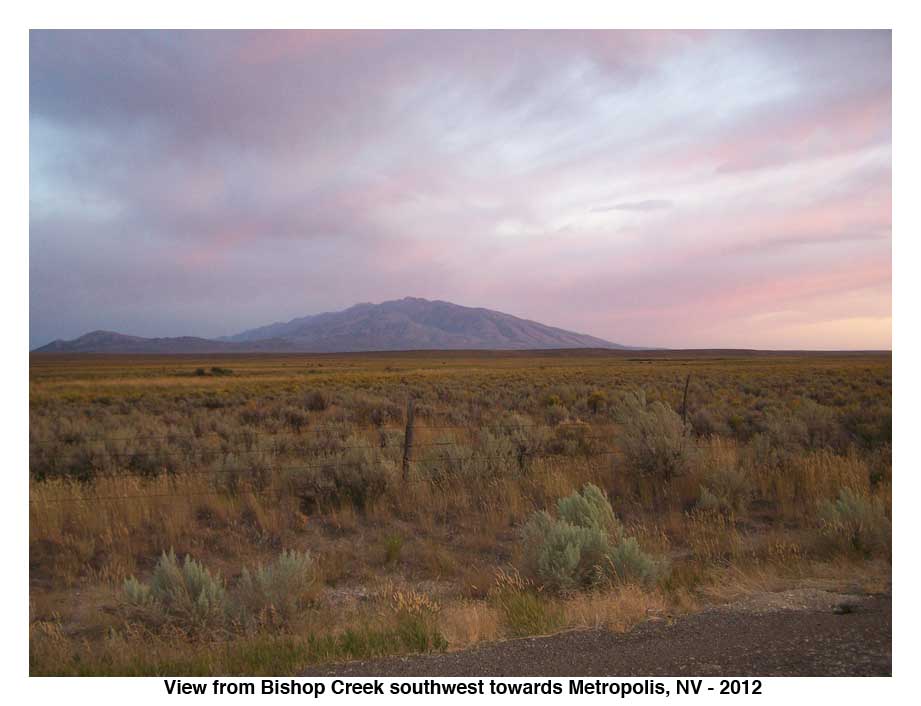 Bishop Creek towards Metropolis, NV.