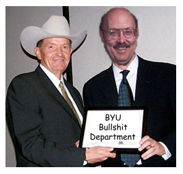 Cecil O Samuelson grants Daniel C Peterson bullshit department certificate.