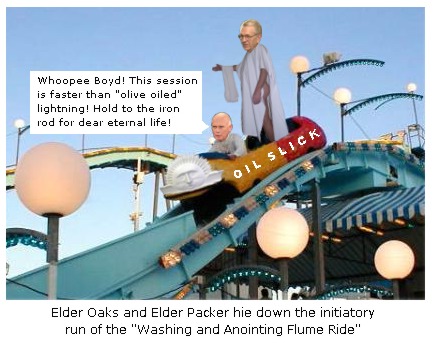 Washing and annointing flume ride with Dallin Oak and Boyd K Packer.