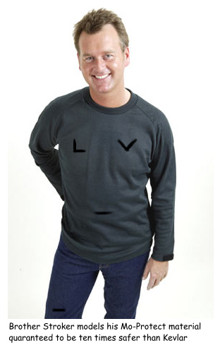 Mo-Protect safety fabric modeled by Bro Stroker.