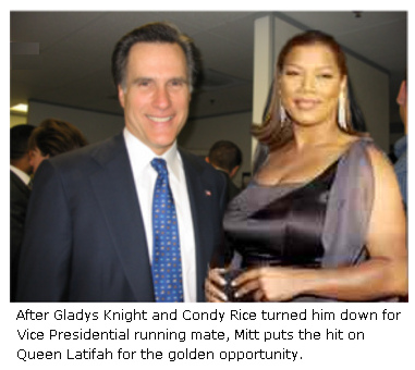 Mitt Romney and Queen Latifah.