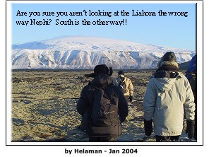 Nephi and the Liahona going south by Helaman.