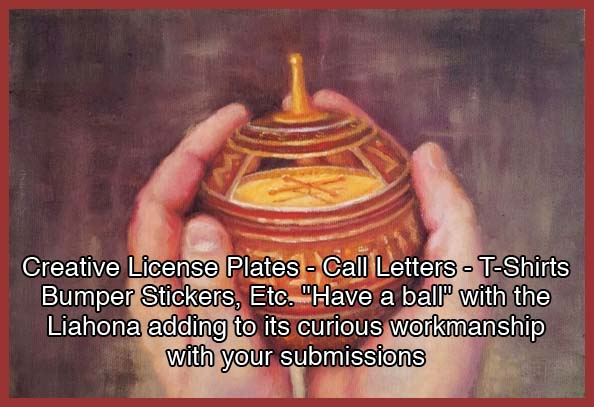 Liahona curious workmanship bumper stickers.