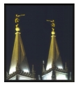 Moroni twin trumpets - Two Moroni's = Moronus.