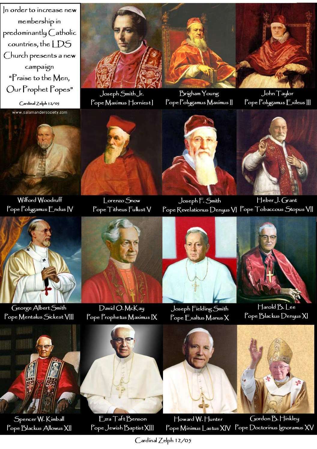Mormon LDS Pope Prophet campaign.