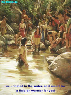 LDS Mormon baptism by urine.