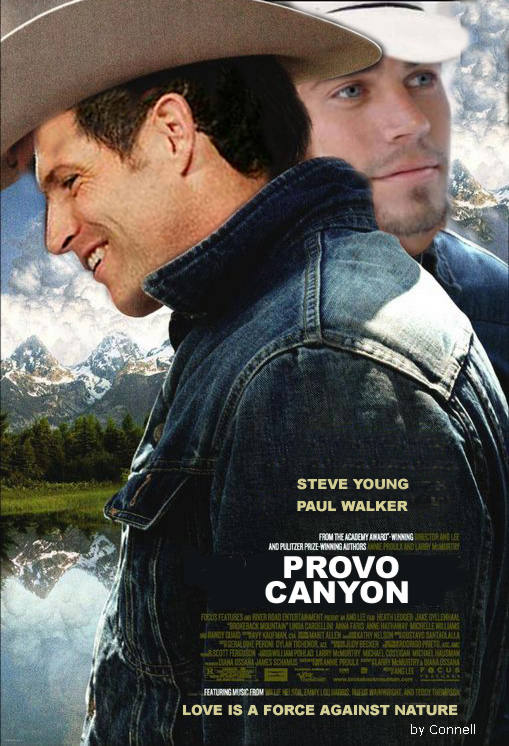 Steven Young and Paul Walker in Provo Canyon.