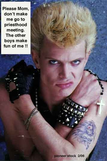 Mormon to priesthood meeting.