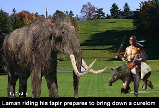 Laman mounts tapir to kill curelom.