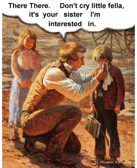 Joseph Smith interested in crying boy's sister.