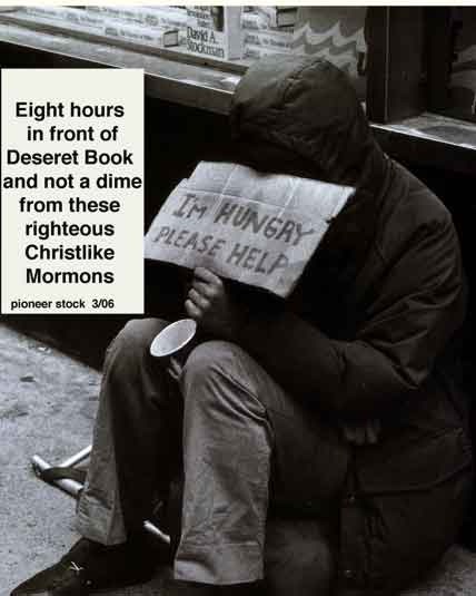 Deseret Book and the homeless.