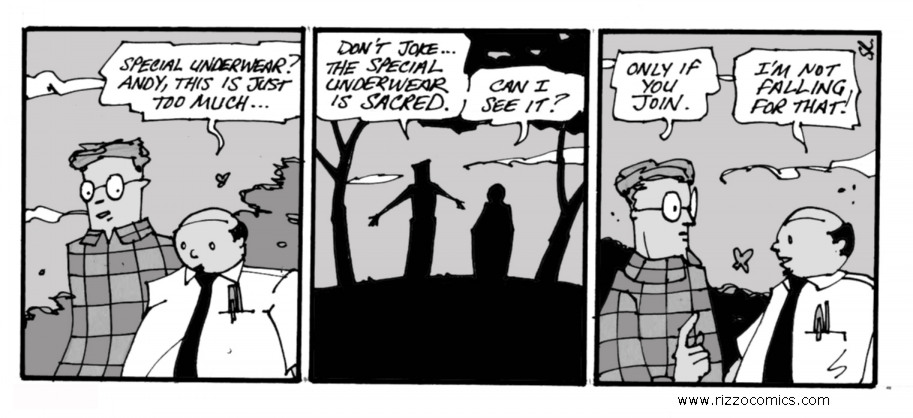 Mormon LDS underwear garments - Rizzo Comic.