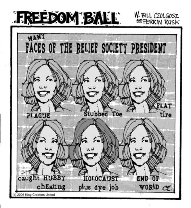 Mormon  LDS Relief Society faces.