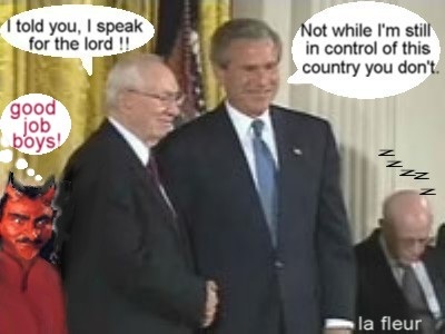 Bush and Hinckley speak for God.