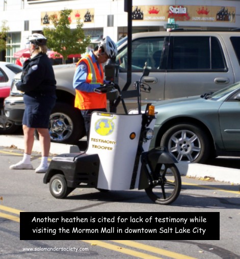 Mormon Mall testimony trooper.